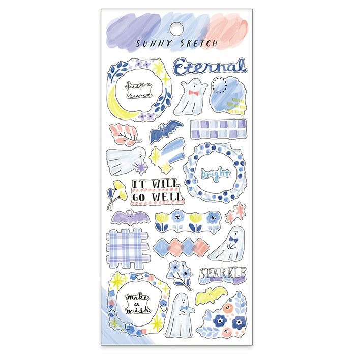 Blue Sunny Sketch - Sticker Sheet