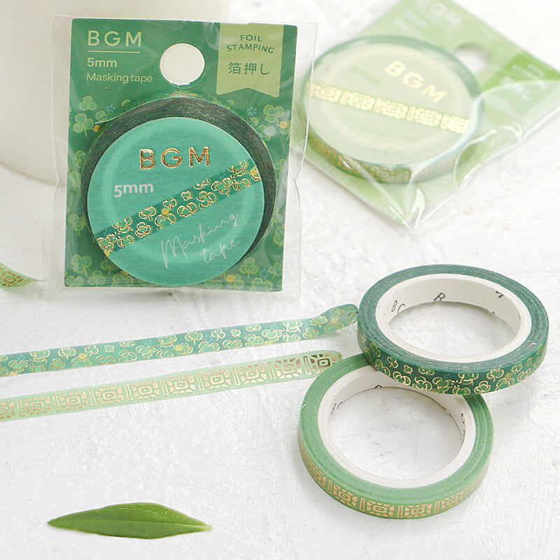 Green Clover - Thin Washi Tape