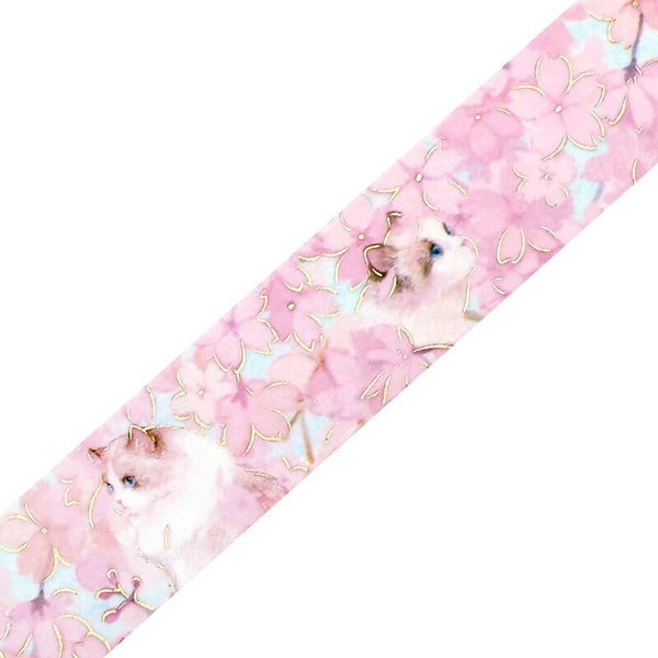 Blossom - Flowers and Cats Washi Tape
