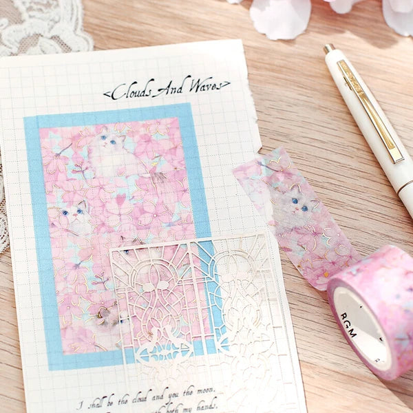 Blossom - Flowers and Cats Washi Tape