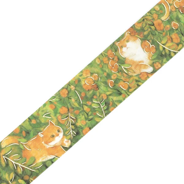 Find Me - Flowers and Cats Washi Tape