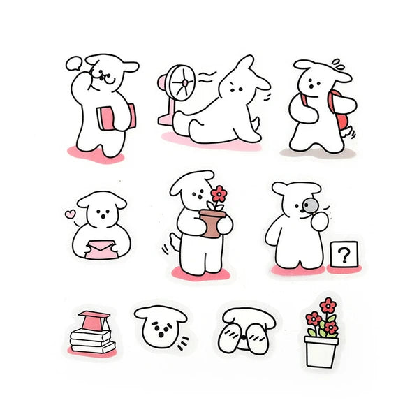 Petit Puppy Sticker Pack - Pink