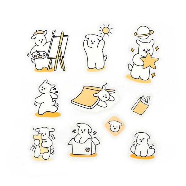 Petit Puppy Sticker Pack - Yellow