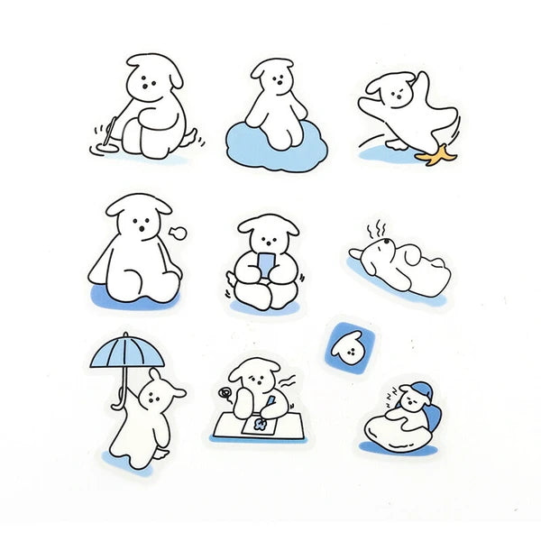 Petit Puppy Sticker Pack - Blue