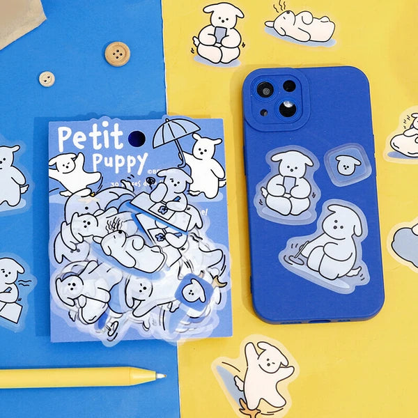 Petit Puppy Sticker Pack - Blue