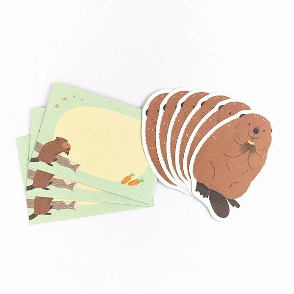 Beaver - ZOOm in Animals Mini Letter Set