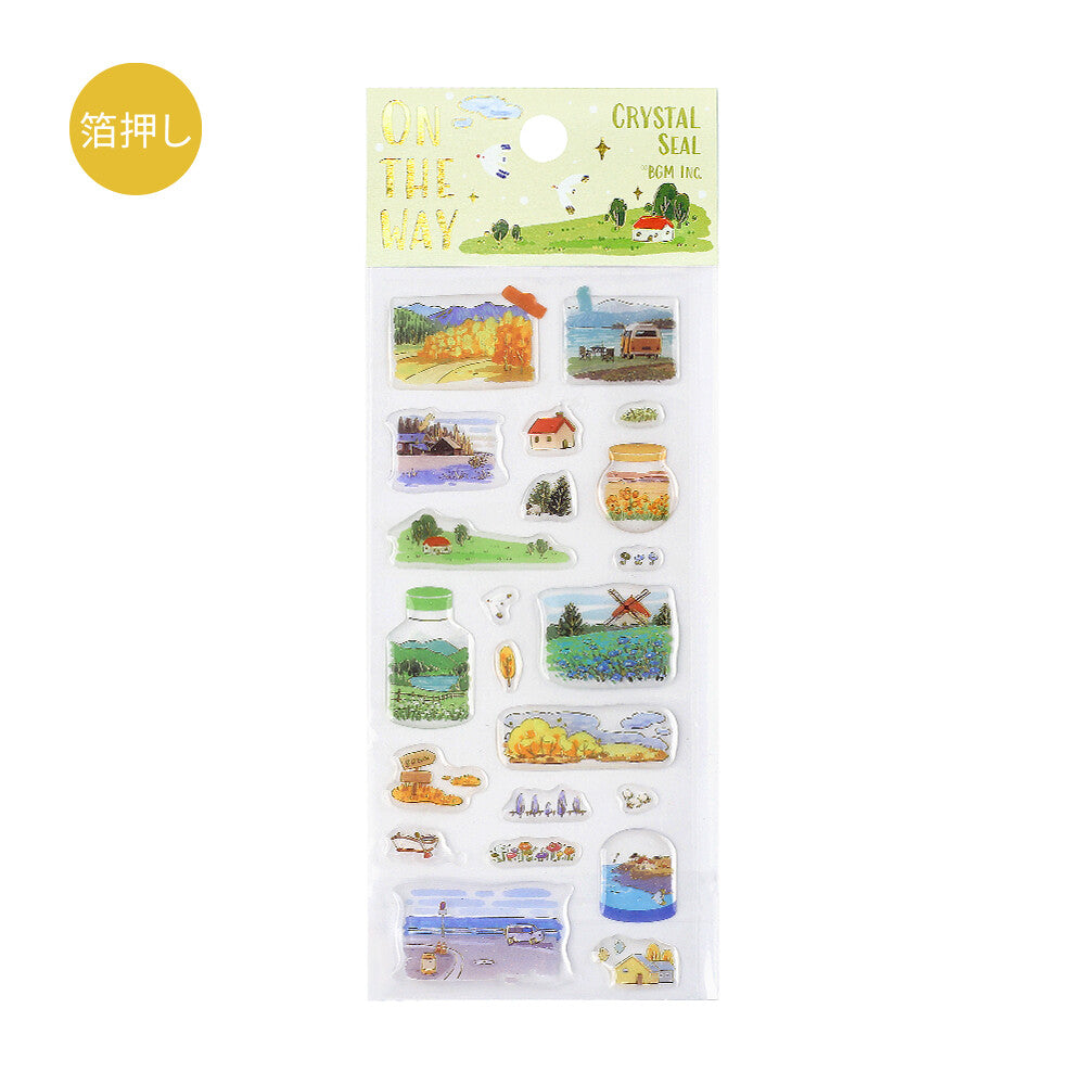 Traveling Scene - Crystal Deco Sticker
