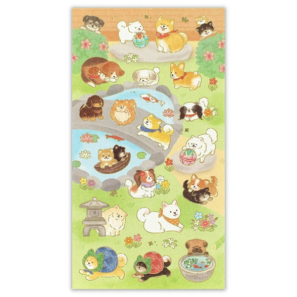 Dogs in Japanese Garden - Sticker Sheet