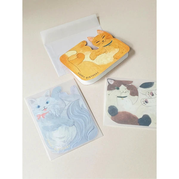 Orange Cat - Birthday Greeting Card