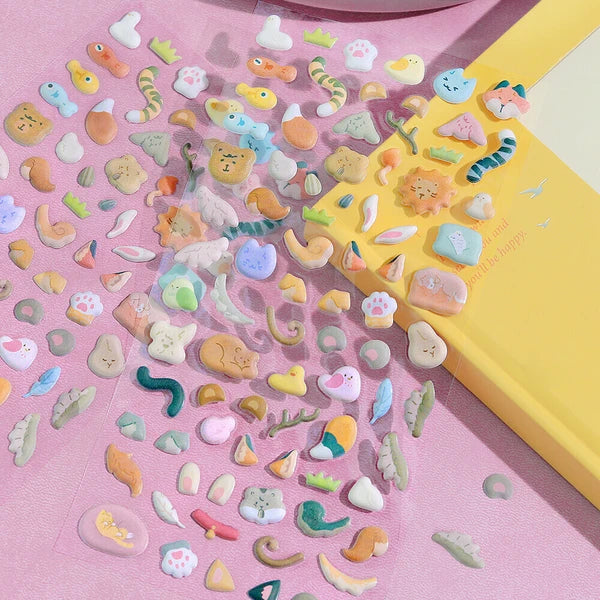 Mini Animal - Puffy Sticker Sheet
