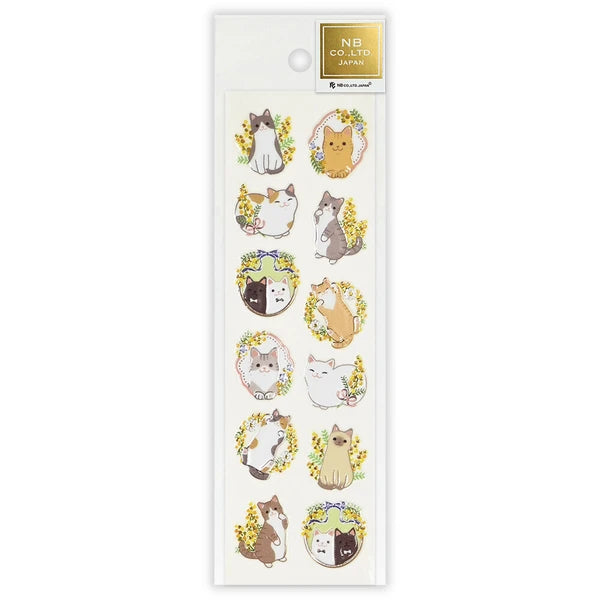 Cats and Mimosa - Sticker Sheet