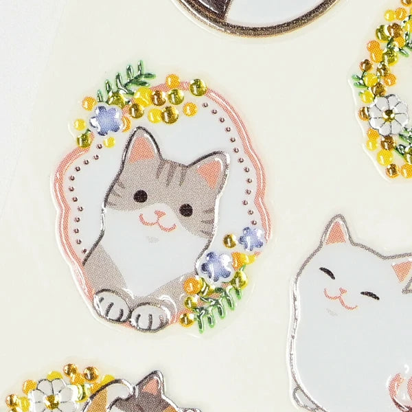 Cats and Mimosa - Sticker Sheet