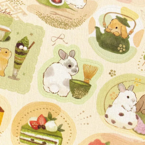 Rabbits and Japanese Sweets - Sticker Sheet