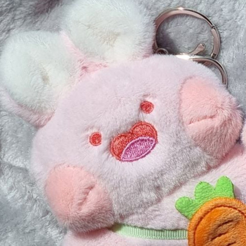 Fluffy Rabbit Keyring