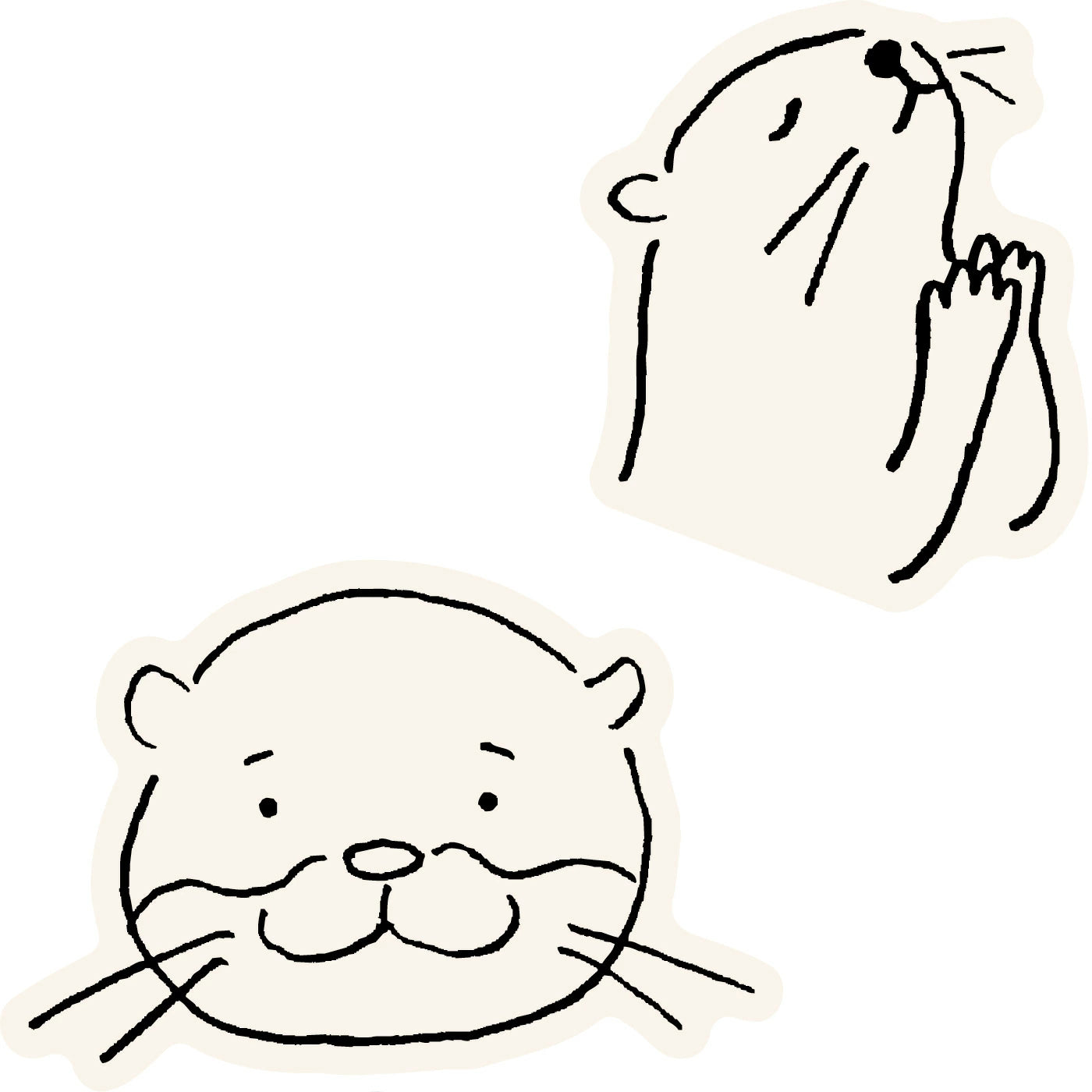 Otter - Die-cut Sticker Set