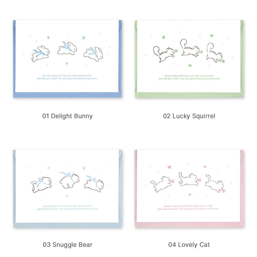 Fluffy Love - Letterpress Greeting Card