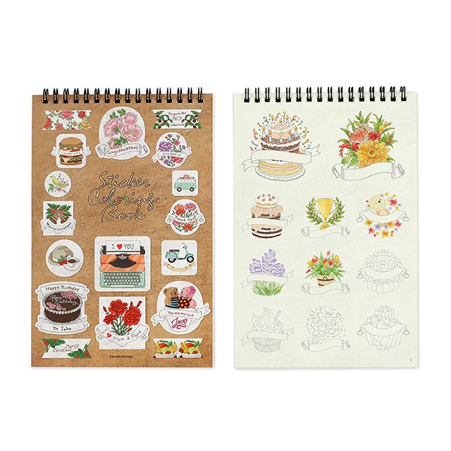 Sticker Colouring Book