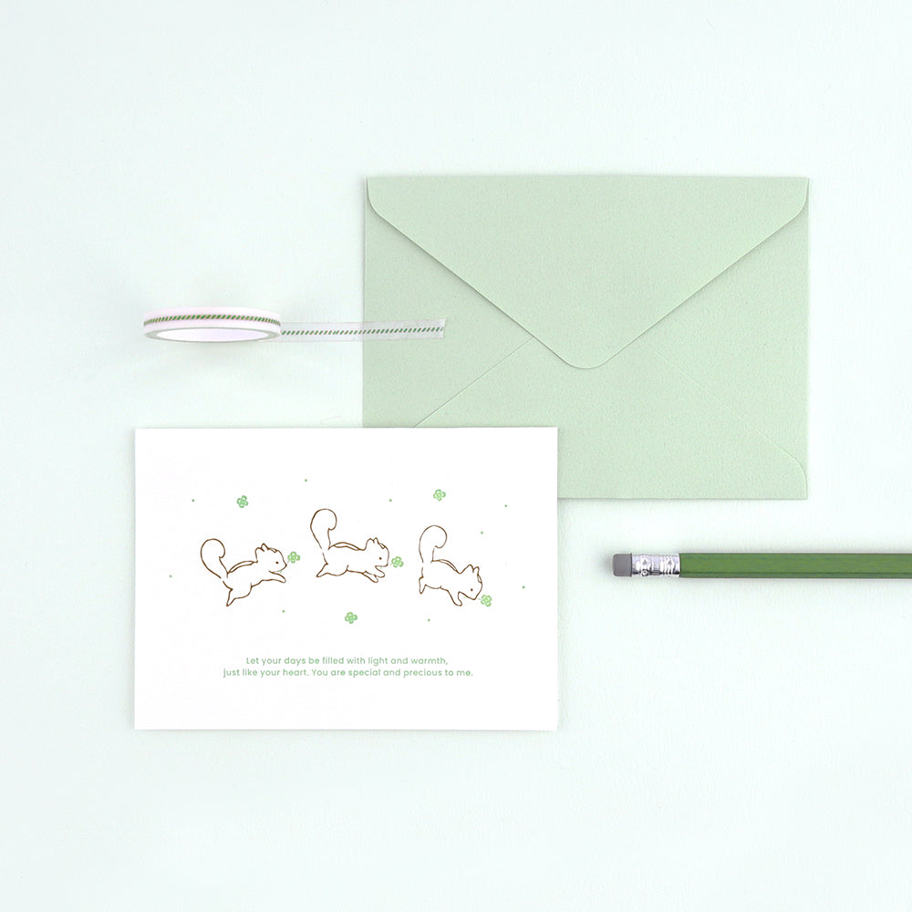 Fluffy Love - Letterpress Greeting Card