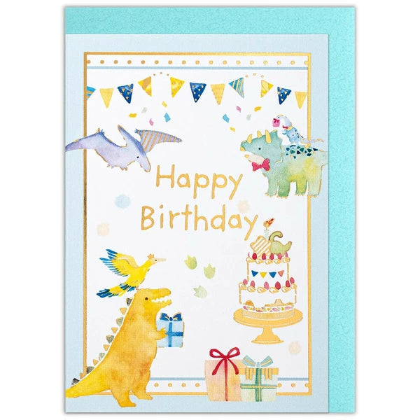 Dinosaur Birthday Party - Mini Greeting Card