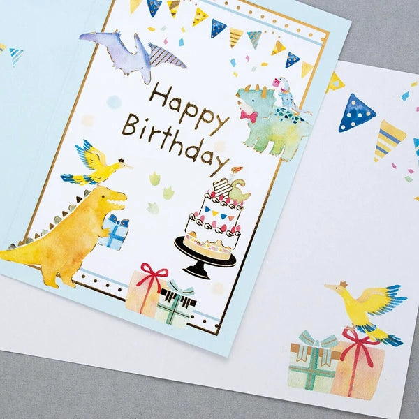 Dinosaur Birthday Party - Mini Greeting Card