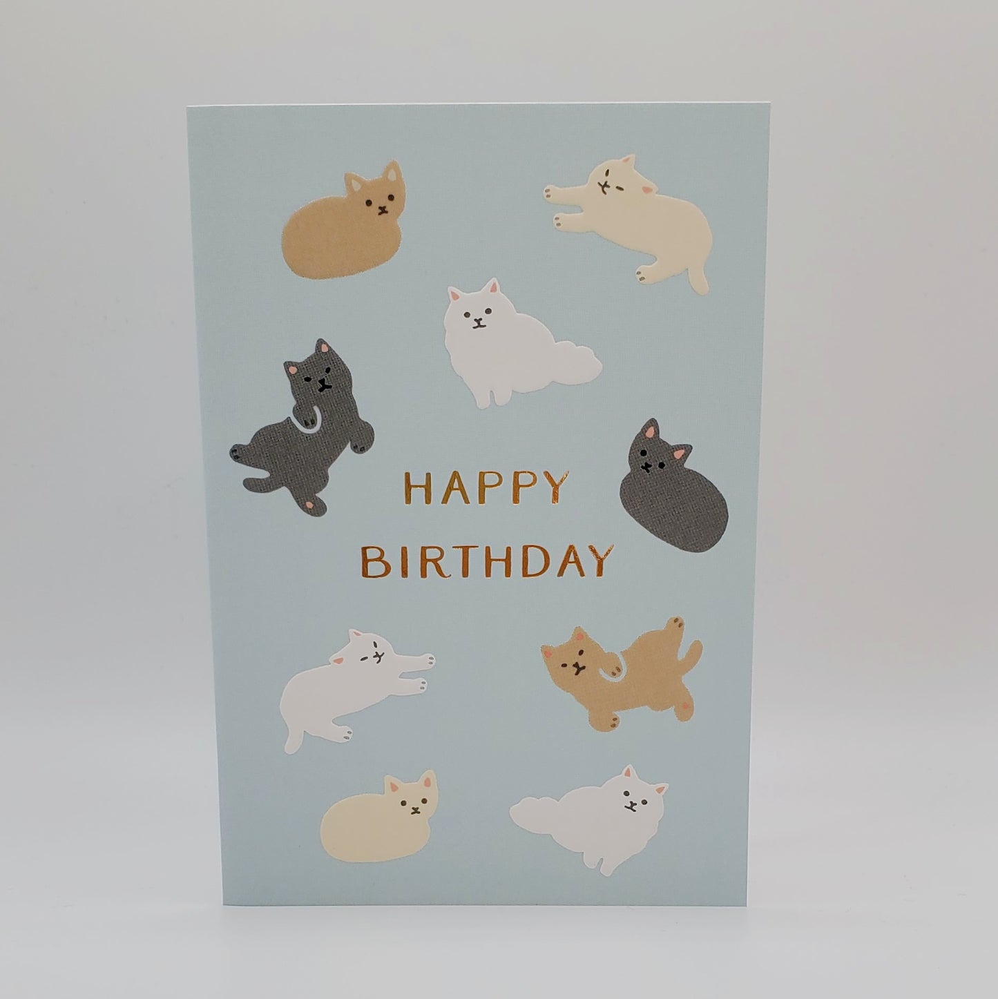 Birthday Cats - Embossed Greeting Card