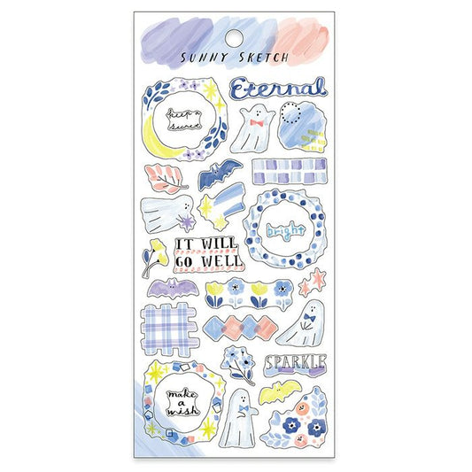 Blue Sunny Sketch - Sticker Sheet