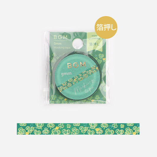 Packaged green masking tape with BGM branding on a white background