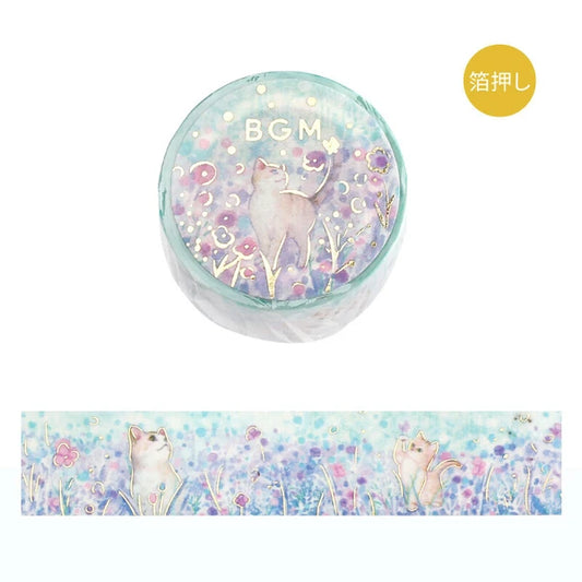 Small Friends - Flowers and Cats Washi Tape