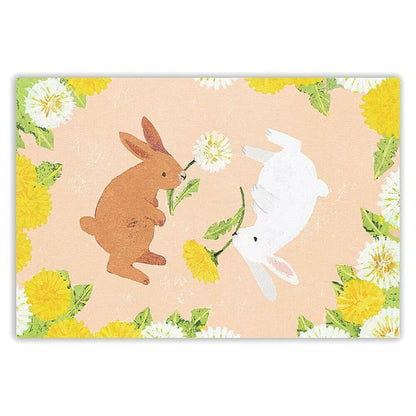 Rabbit and Dandelion - Postcard