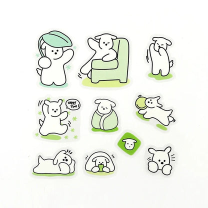 Petit Puppy Sticker Pack - Green