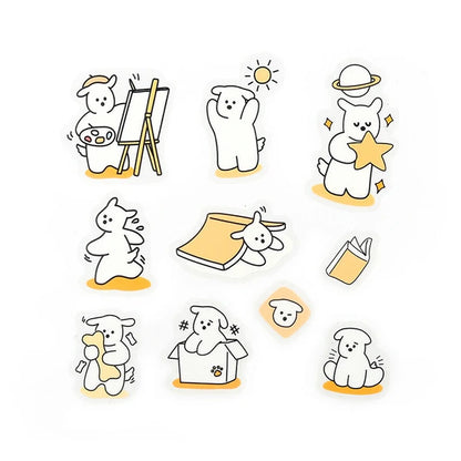 Petit Puppy Sticker Pack - Yellow