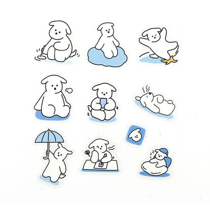 Petit Puppy Sticker Pack - Blue