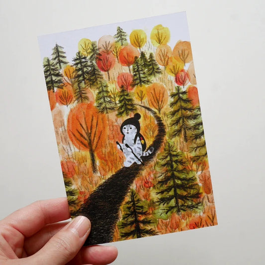 Autumn Walk - Postcard