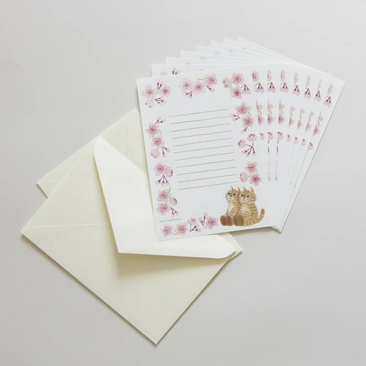 Cherry Blossom Cats - Letter Set