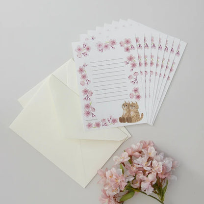 Cherry Blossom Cats - Letter Set