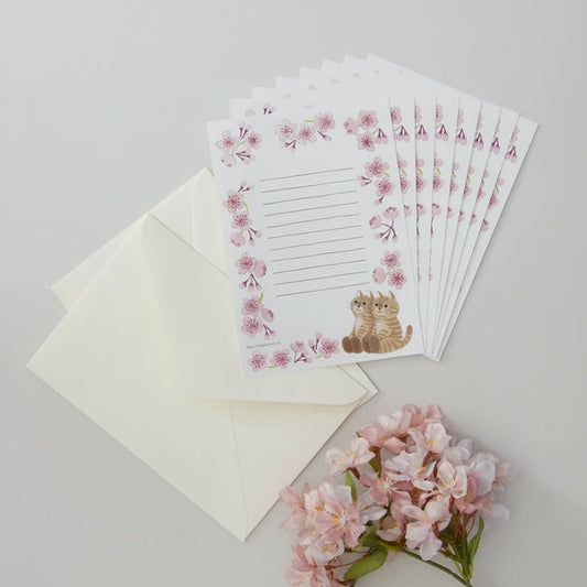 Cherry Blossom Cats - Letter Set