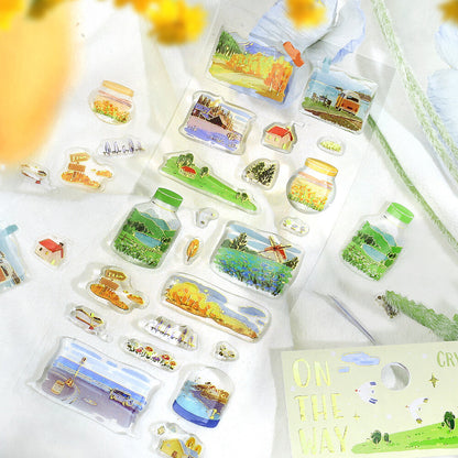 Traveling Scene - Crystal Deco Sticker
