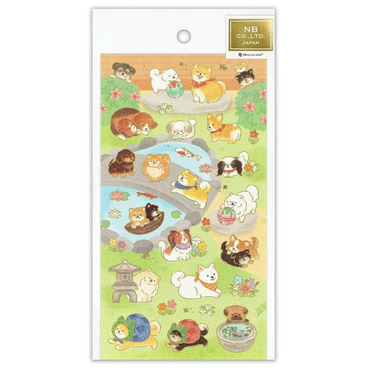 Dogs in Japanese Garden - Sticker Sheet