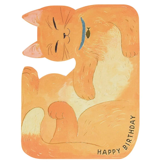 Orange Cat - Birthday Greeting Card