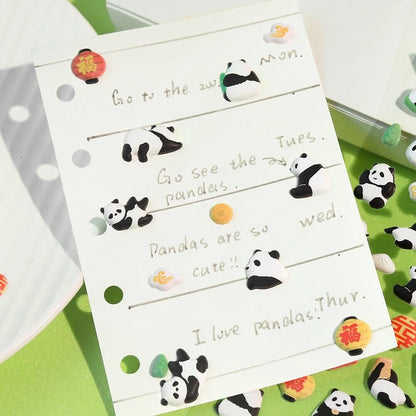 Mini Panda -  Puffy Sticker Sheet