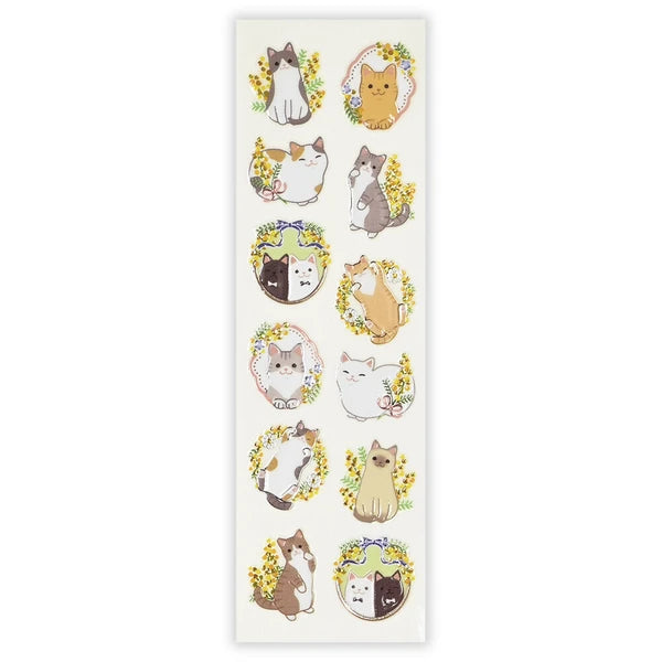 Cats and Mimosa - Sticker Sheet
