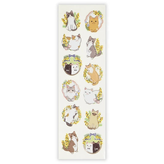 Cats and Mimosa - Sticker Sheet