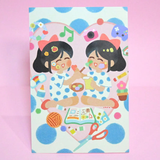 Stationery Girls - Postcard