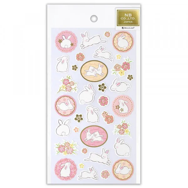 Yufumi Gold-Foil Rabbits - Sticker Sheet