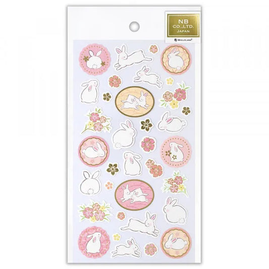 Yufumi Gold-Foil Rabbits - Sticker Sheet