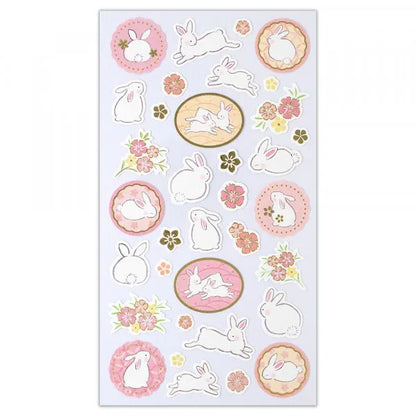 Yufumi Gold-Foil Rabbits - Sticker Sheet