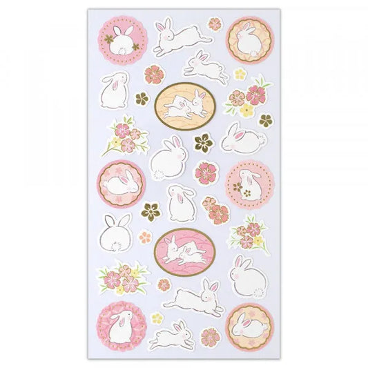 Yufumi Gold-Foil Rabbits - Sticker Sheet