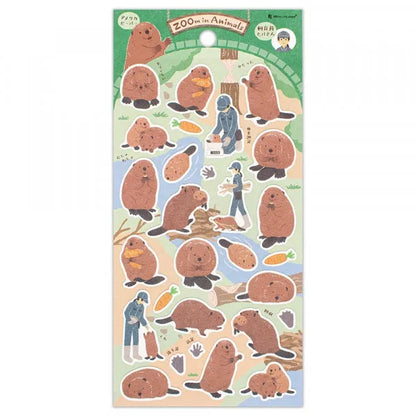 Beaver - ZOOm in Animal Sticker Sheet