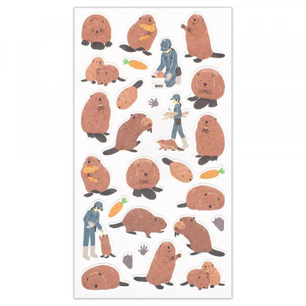 Beaver - ZOOm in Animal Sticker Sheet