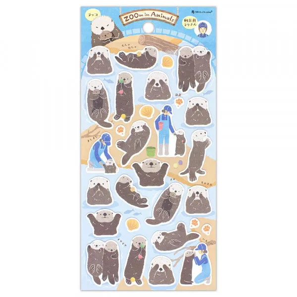 Sea Otter - ZOOm in Animal Sticker Sheet